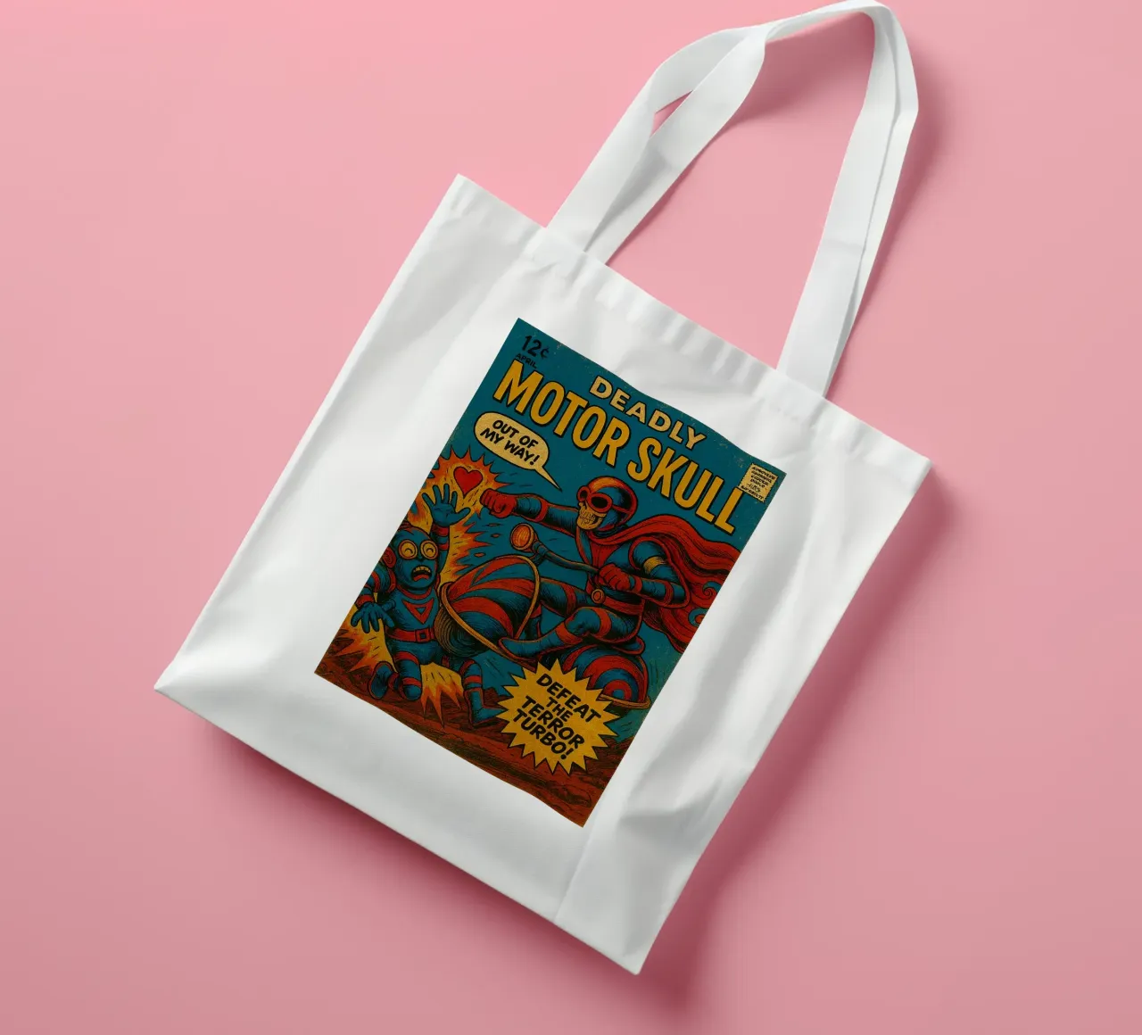 MOTOR SKULL - Fresh Supes On The Block borsa in juta da Vintage Van Gogh