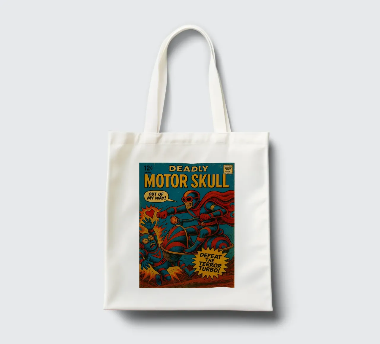 MOTOR SKULL - Fresh Supes On The Block borsa in juta da Vintage Van Gogh