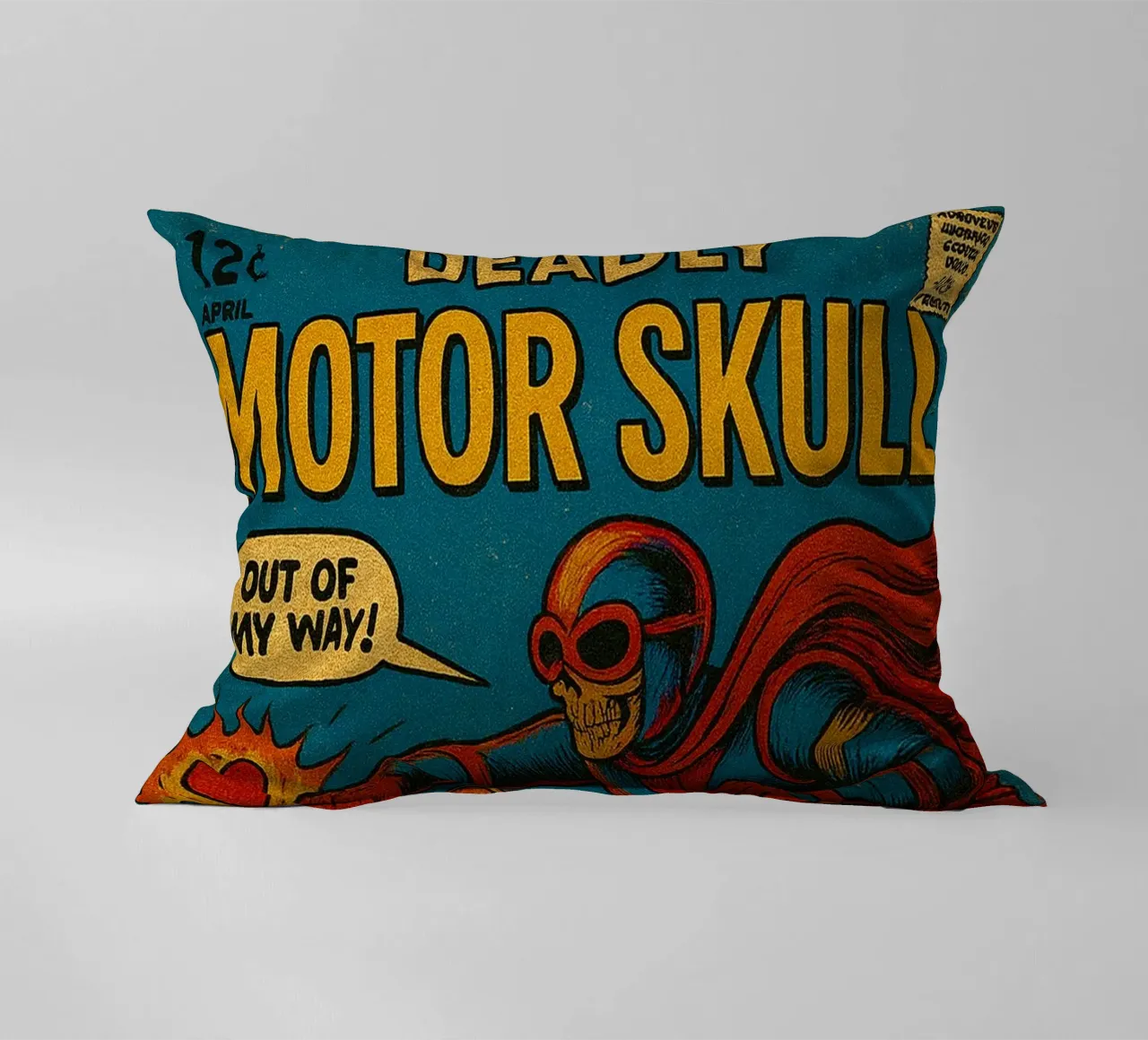 MOTOR SKULL - Fresh Supes On The Block cuscino da Vintage Van Gogh
