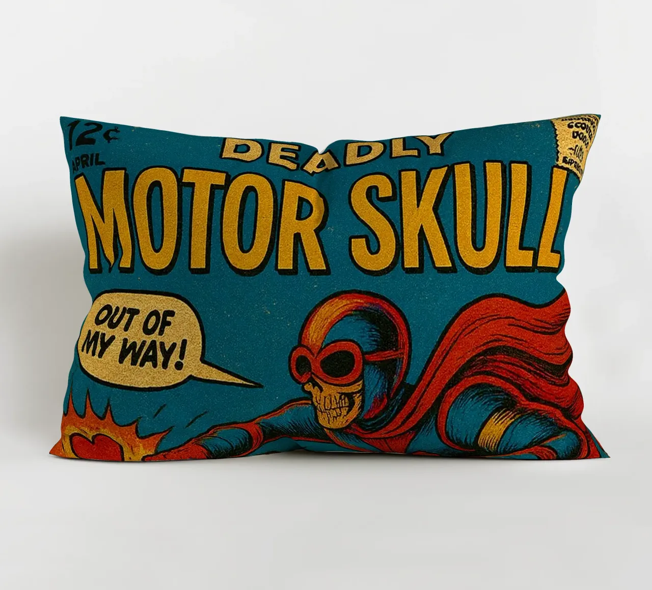 MOTOR SKULL - Fresh Supes On The Block cuscino da Vintage Van Gogh
