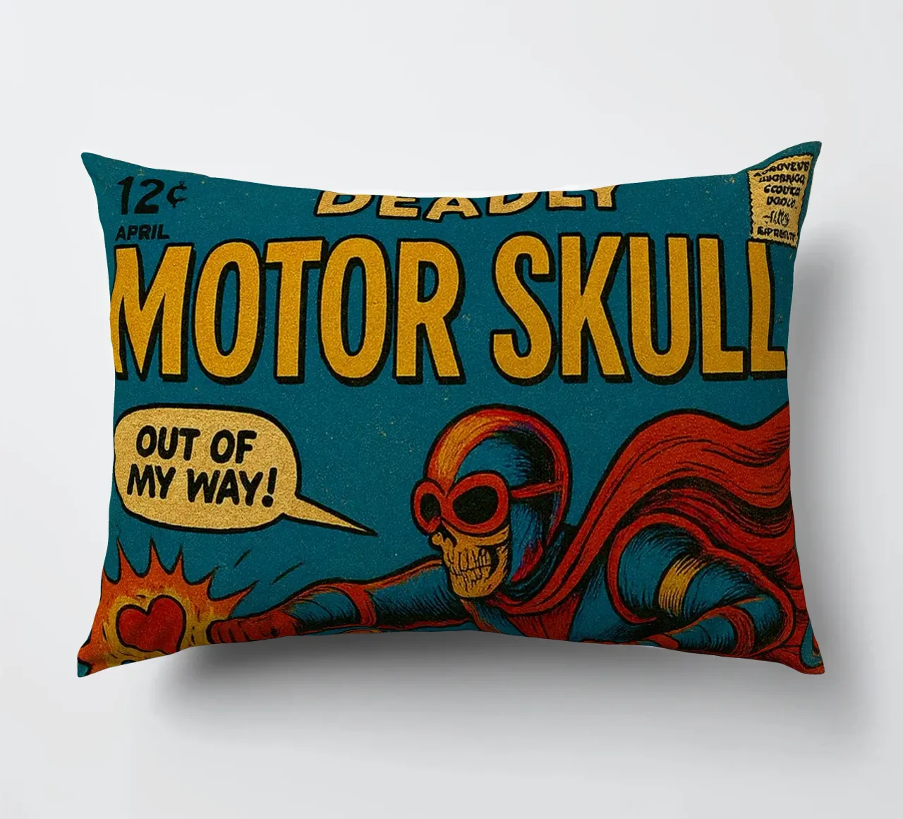 MOTOR SKULL - Fresh Supes On The Block cuscino da Vintage Van Gogh