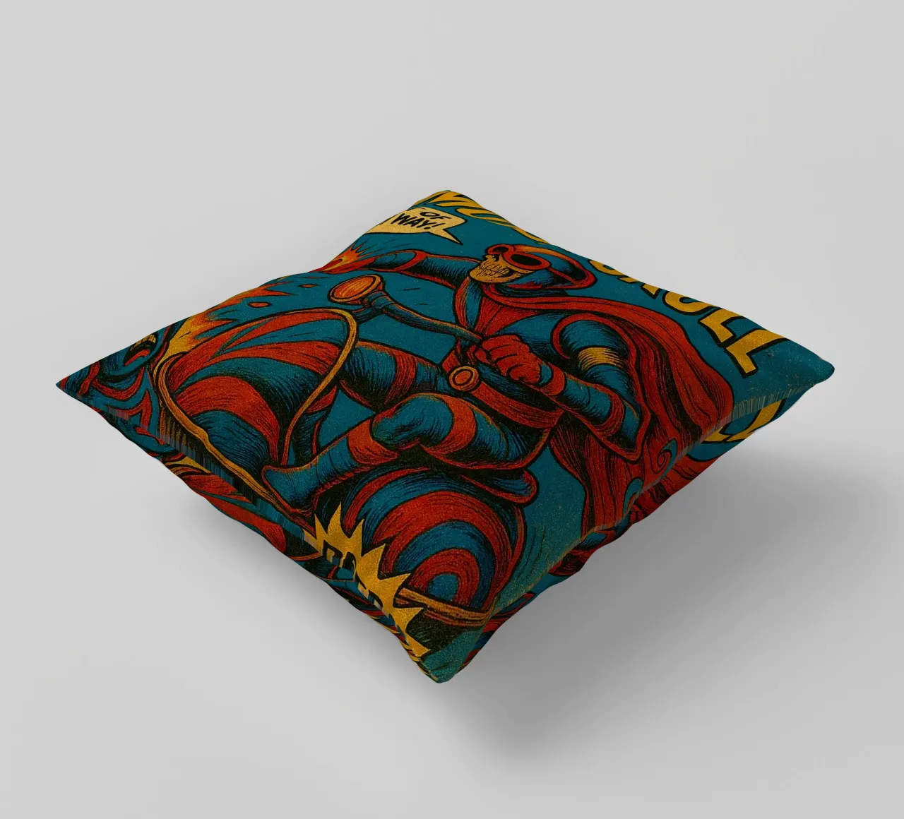 MOTOR SKULL - Fresh Supes On The Block cuscino da Vintage Van Gogh