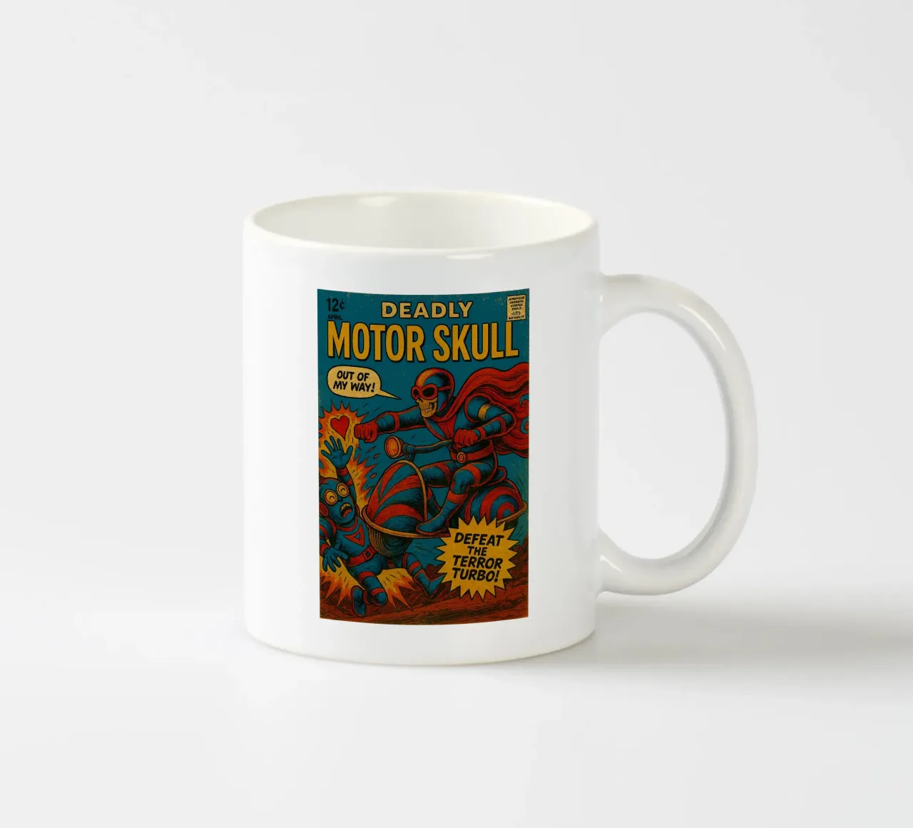 MOTOR SKULL - Fresh Supes On The Block keramische mok van Vintage Van Gogh