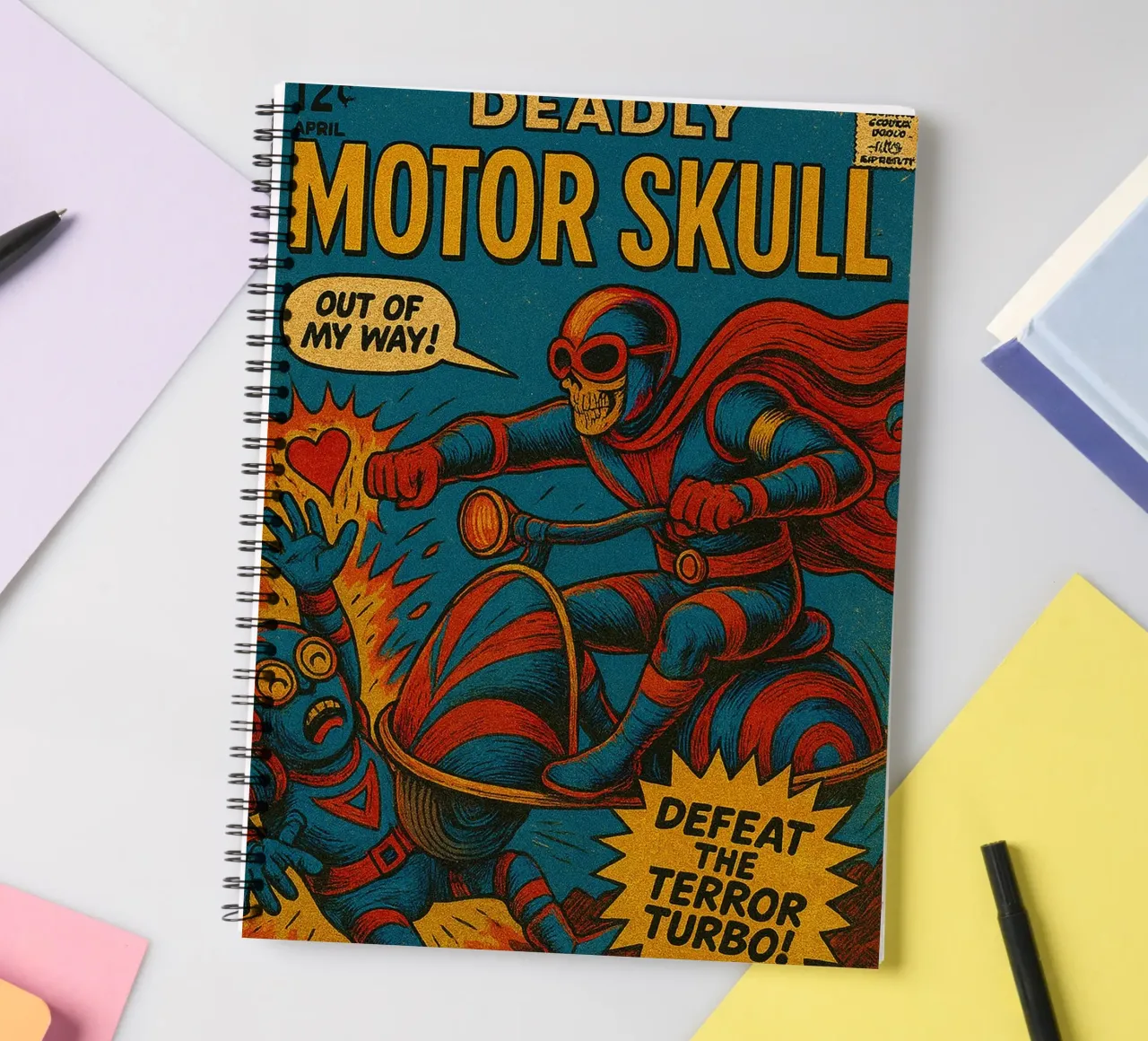MOTOR SKULL - Fresh Supes On The Block diario ad anelli da Vintage Van Gogh
