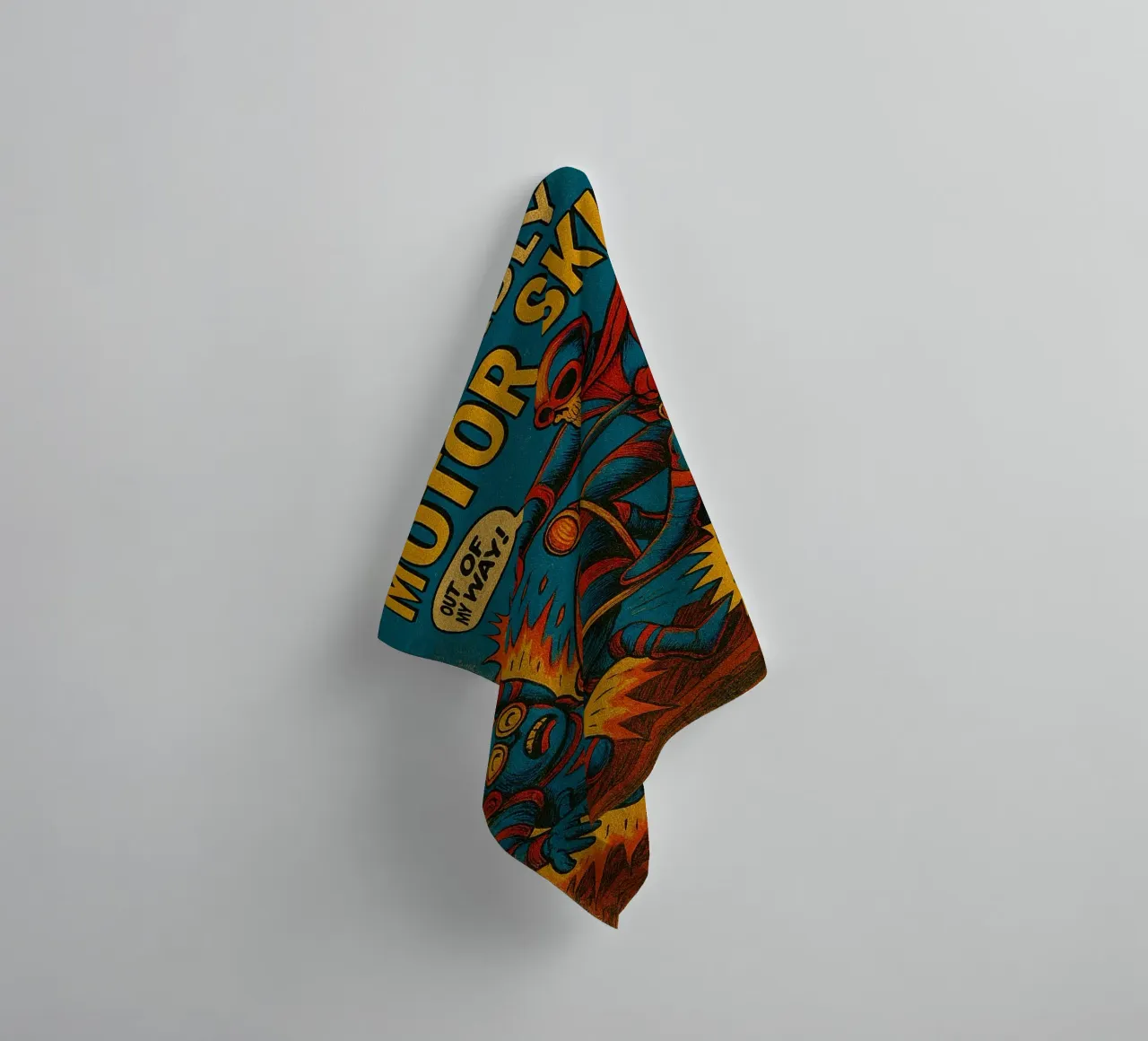 MOTOR SKULL - Fresh Supes On The Block Handtuch von Vintage Van Gogh