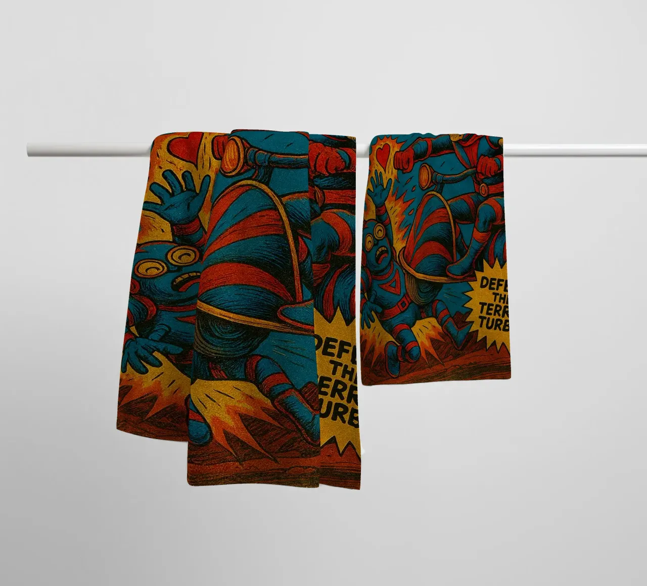 MOTOR SKULL - Fresh Supes On The Block Handtuch von Vintage Van Gogh