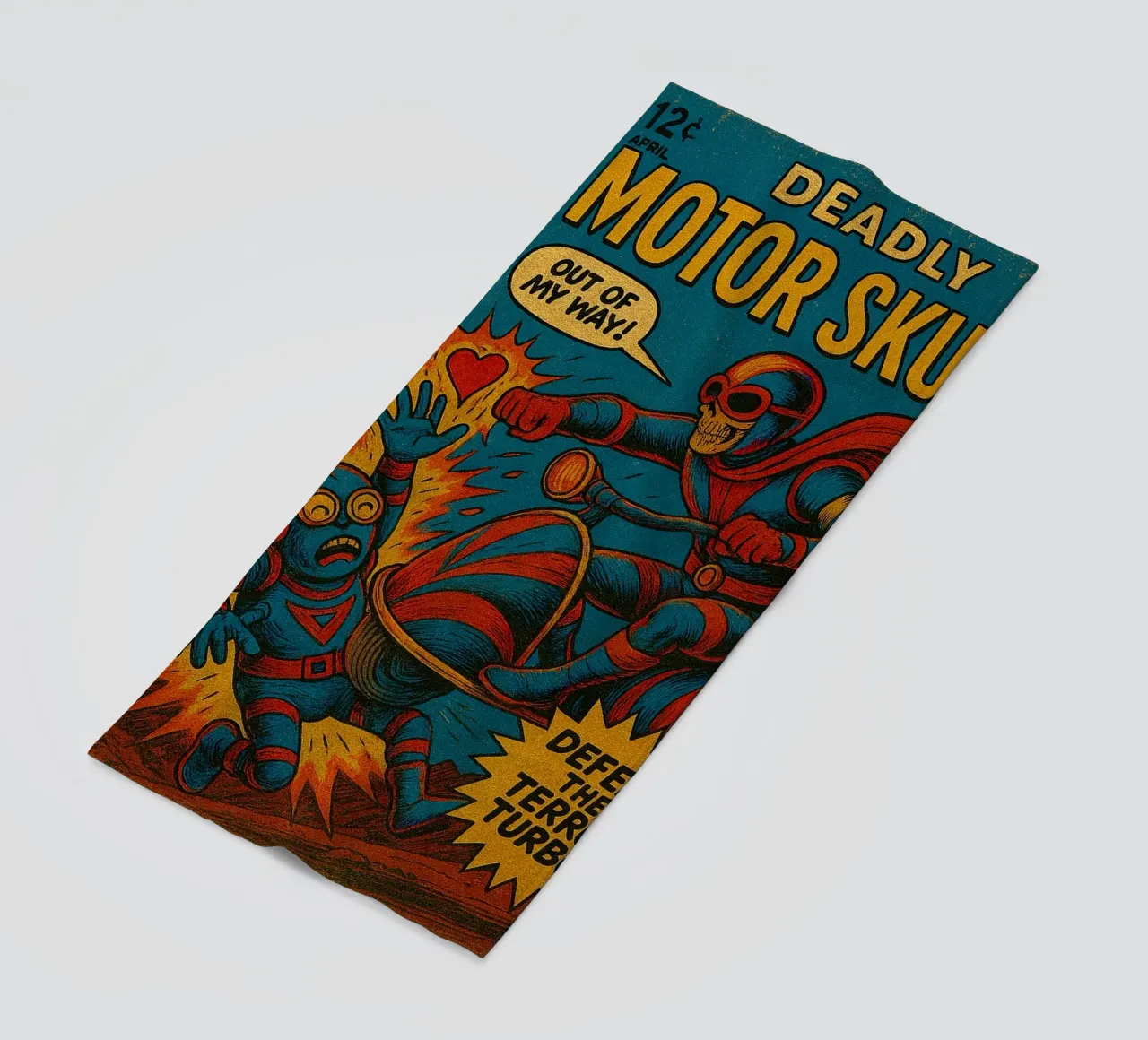 MOTOR SKULL - Fresh Supes On The Block telo mare da Vintage Van Gogh