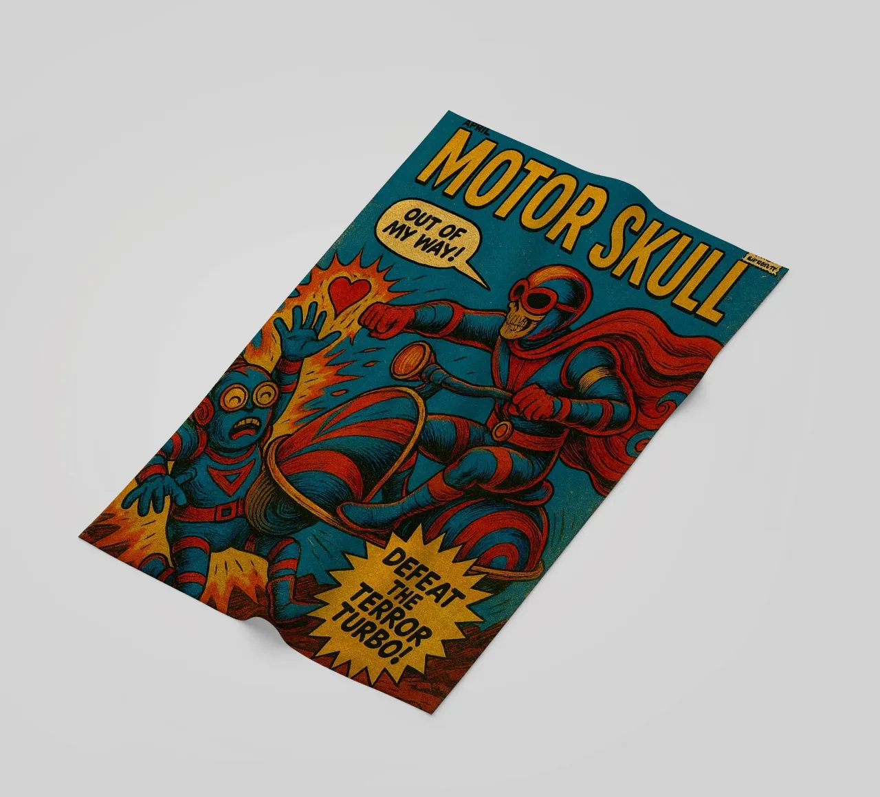 MOTOR SKULL - Fresh Supes On The Block telo mare da Vintage Van Gogh