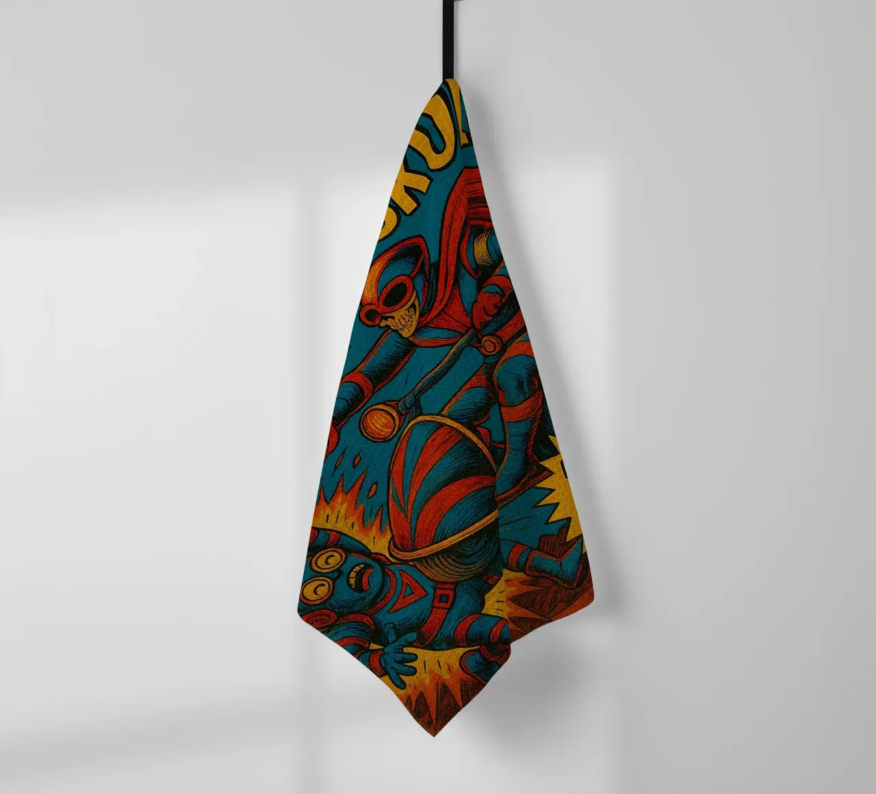 MOTOR SKULL - Fresh Supes On The Block paño de cocina de Vintage Van Gogh