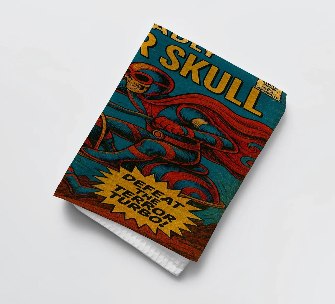 MOTOR SKULL - Fresh Supes On The Block paño de cocina de Vintage Van Gogh