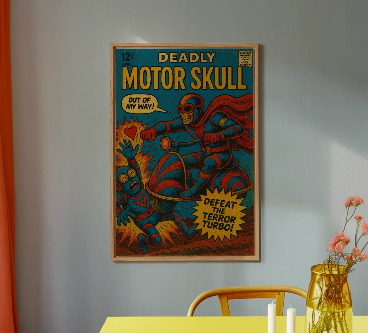 MOTOR SKULL - Fresh Supes On The Block alluminio dibond da Vintage Van Gogh