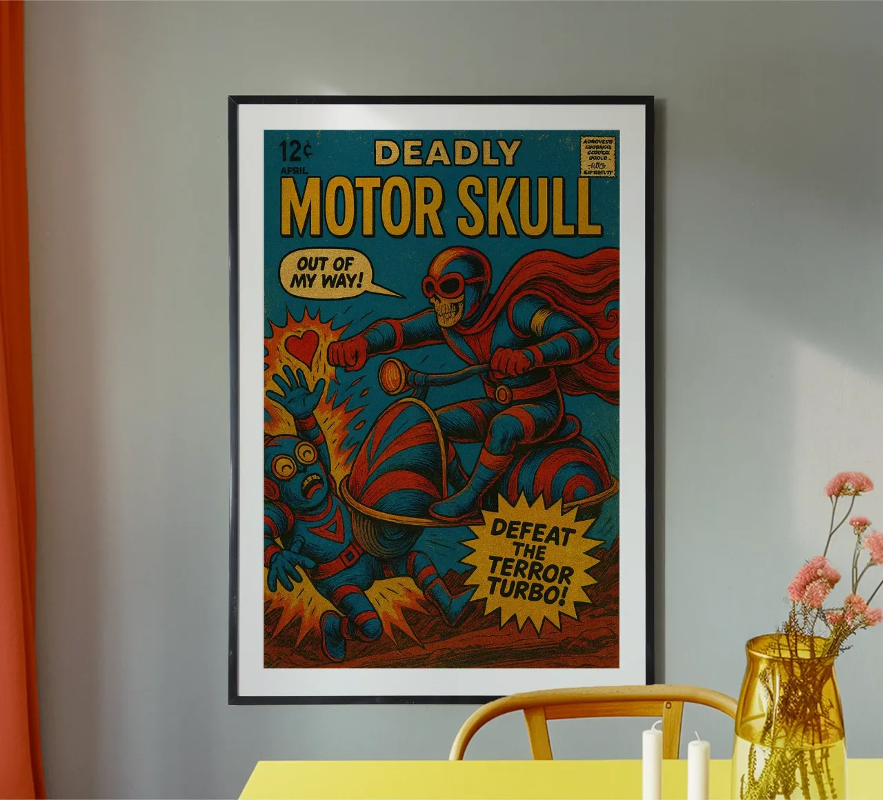 MOTOR SKULL - Fresh Supes On The Block carta hahnemühle da Vintage Van Gogh
