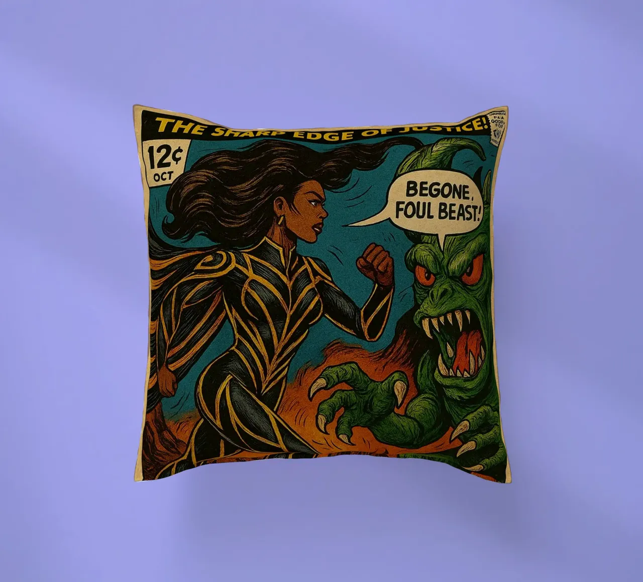 FUNGUS FIGHTERS - Fresh Supes On The Block cuscino da Vintage Van Gogh