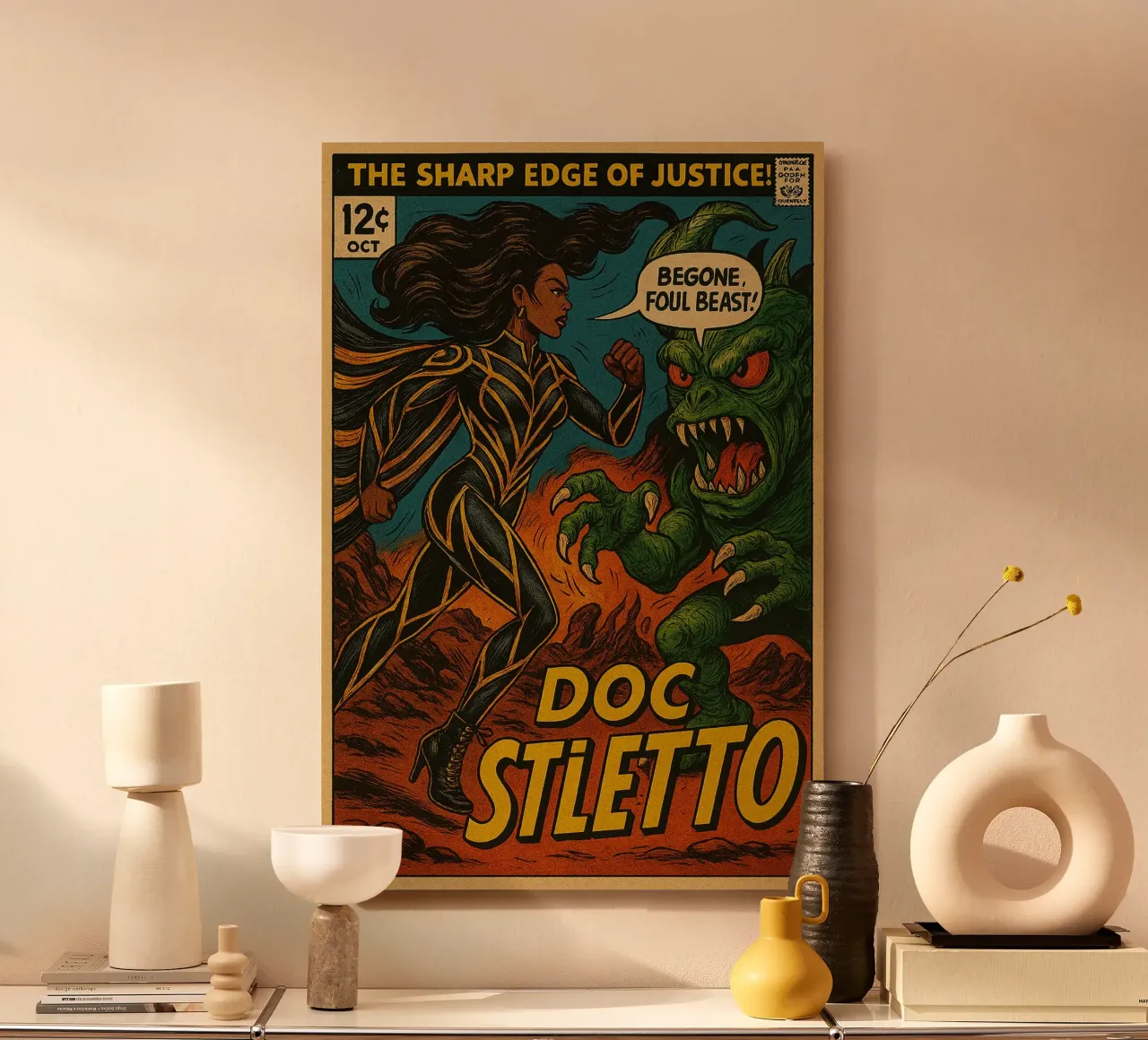 FUNGUS FIGHTERS - Fresh Supes On The Block alluminio dibond da Vintage Van Gogh