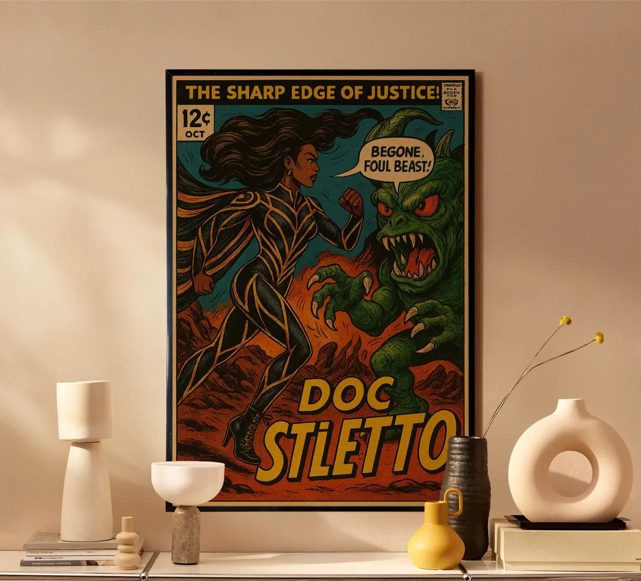 FUNGUS FIGHTERS - Fresh Supes On The Block Hahnemühle von Vintage Van Gogh
