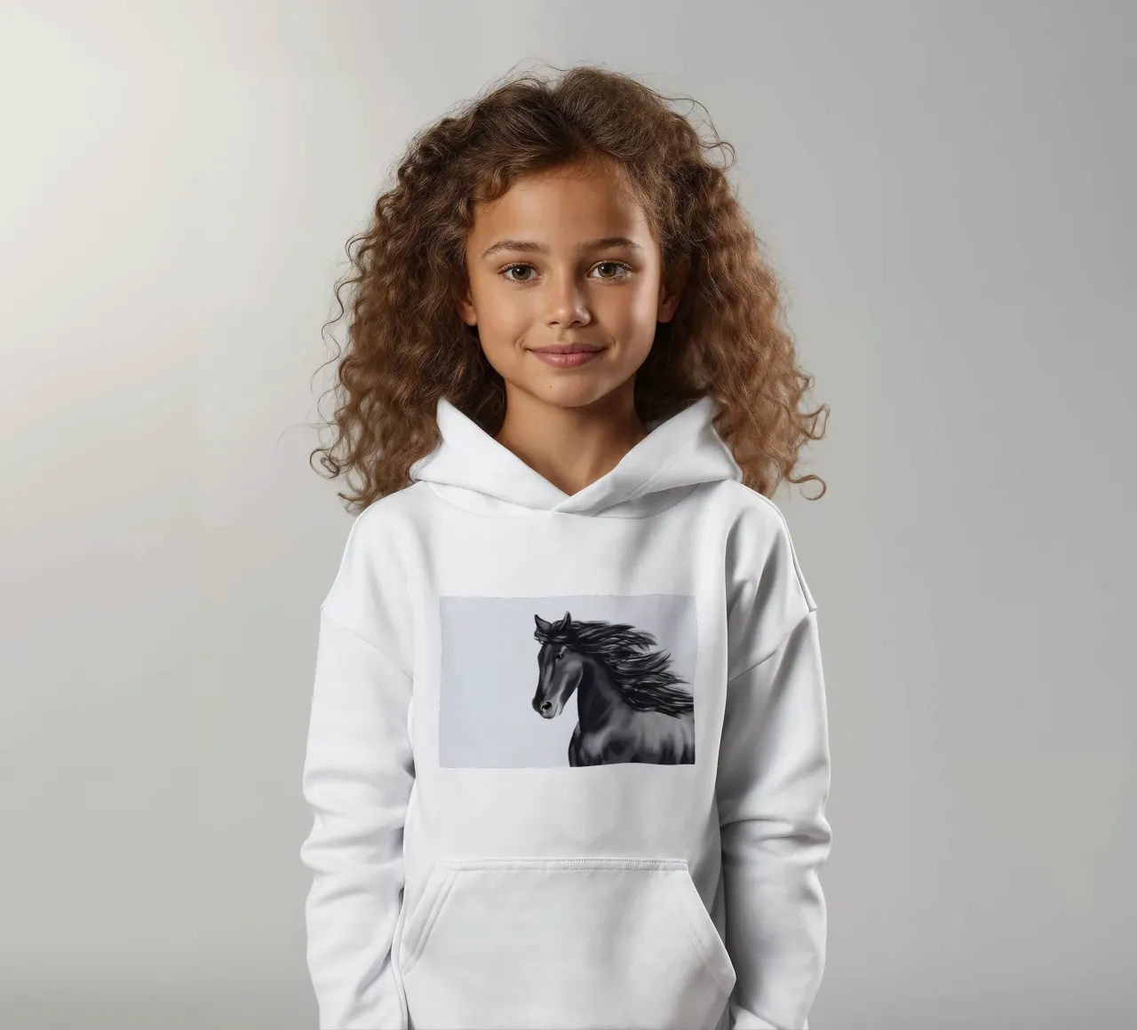 Friese Portrait felpa bambino con cappuccio da Moonlit Illustrations