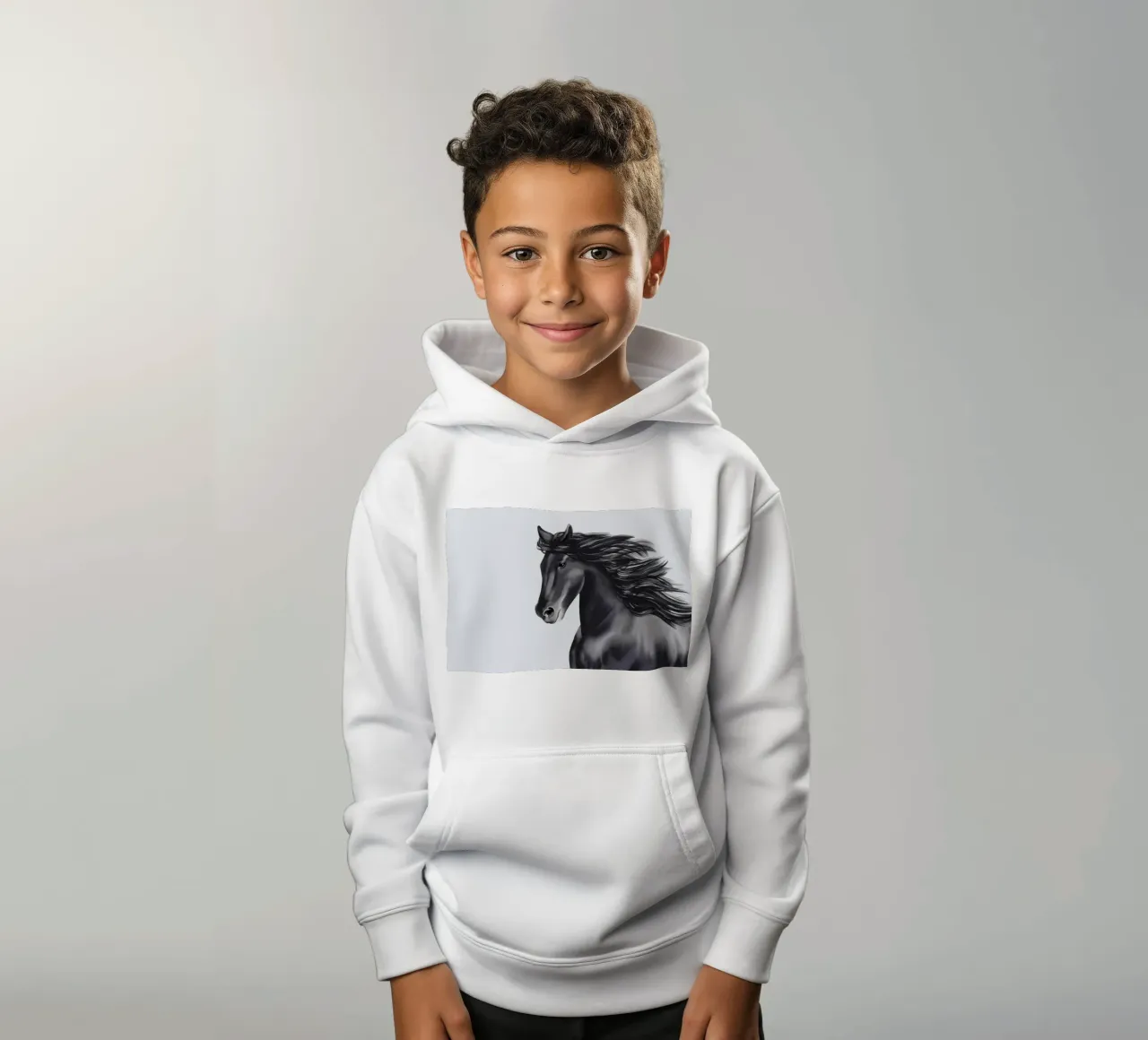 Friese Portrait felpa bambino con cappuccio da Moonlit Illustrations