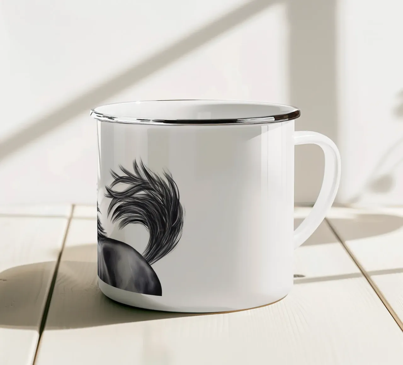 Friese Portrait tazza in smalto da Moonlit Illustrations