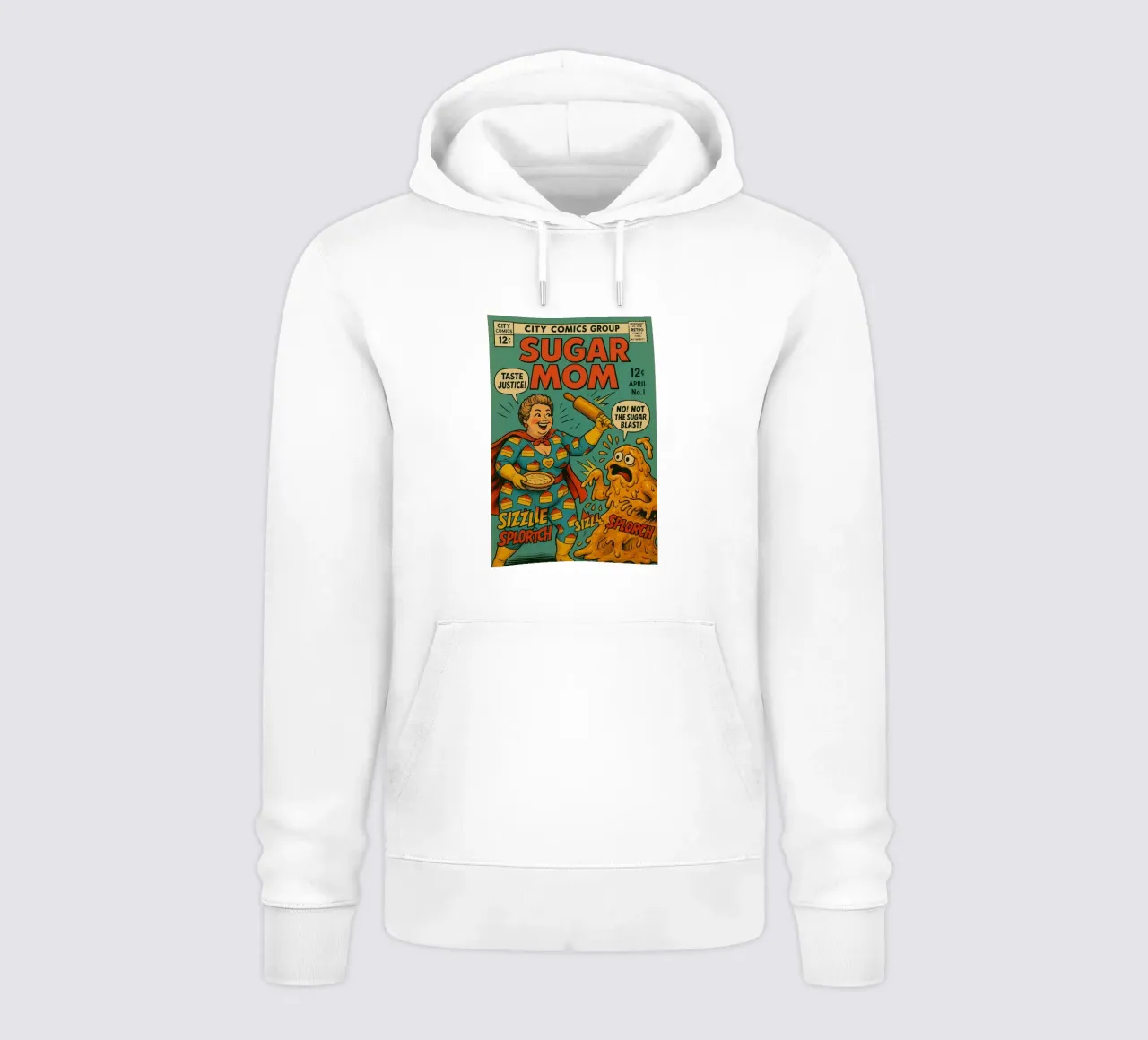 SUGAR MOM - Fresh Supes On The Block felpa con cappuccio da Vintage Van Gogh