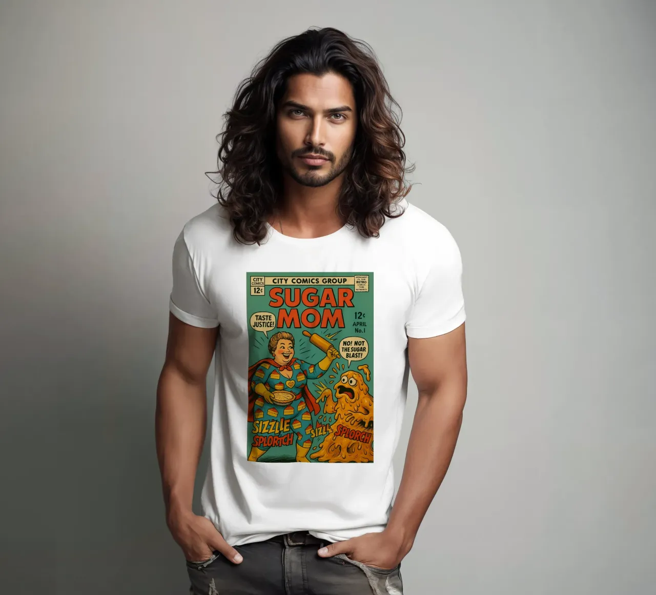 SUGAR MOM - Fresh Supes On The Block t-shirt da Vintage Van Gogh