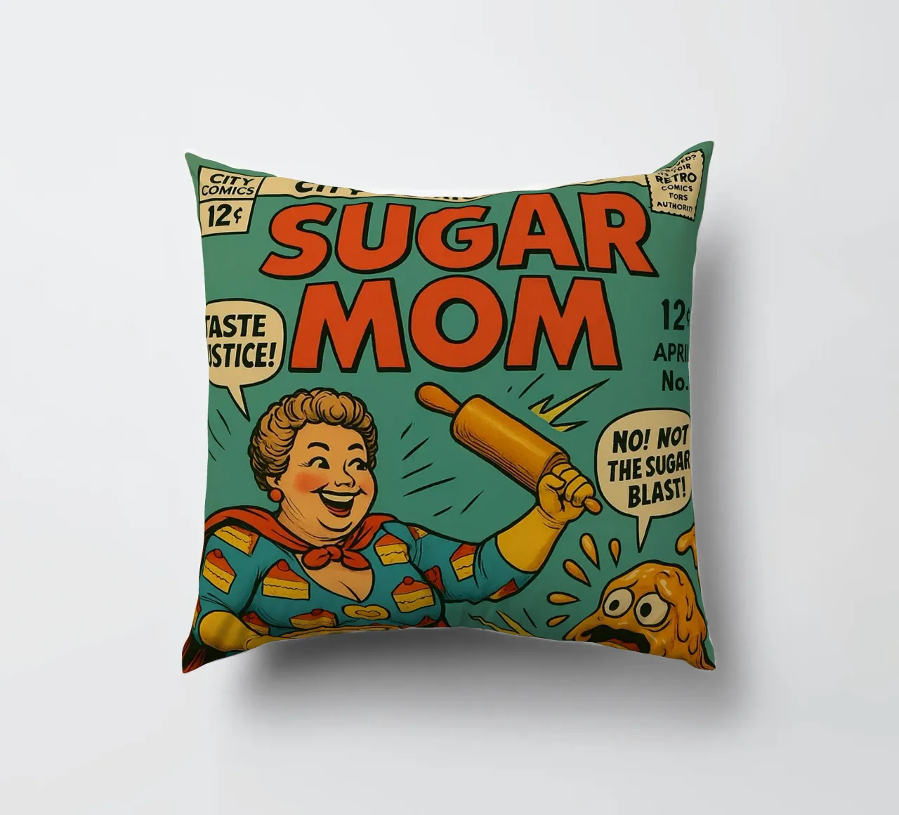 SUGAR MOM - Fresh Supes On The Block cuscino da Vintage Van Gogh