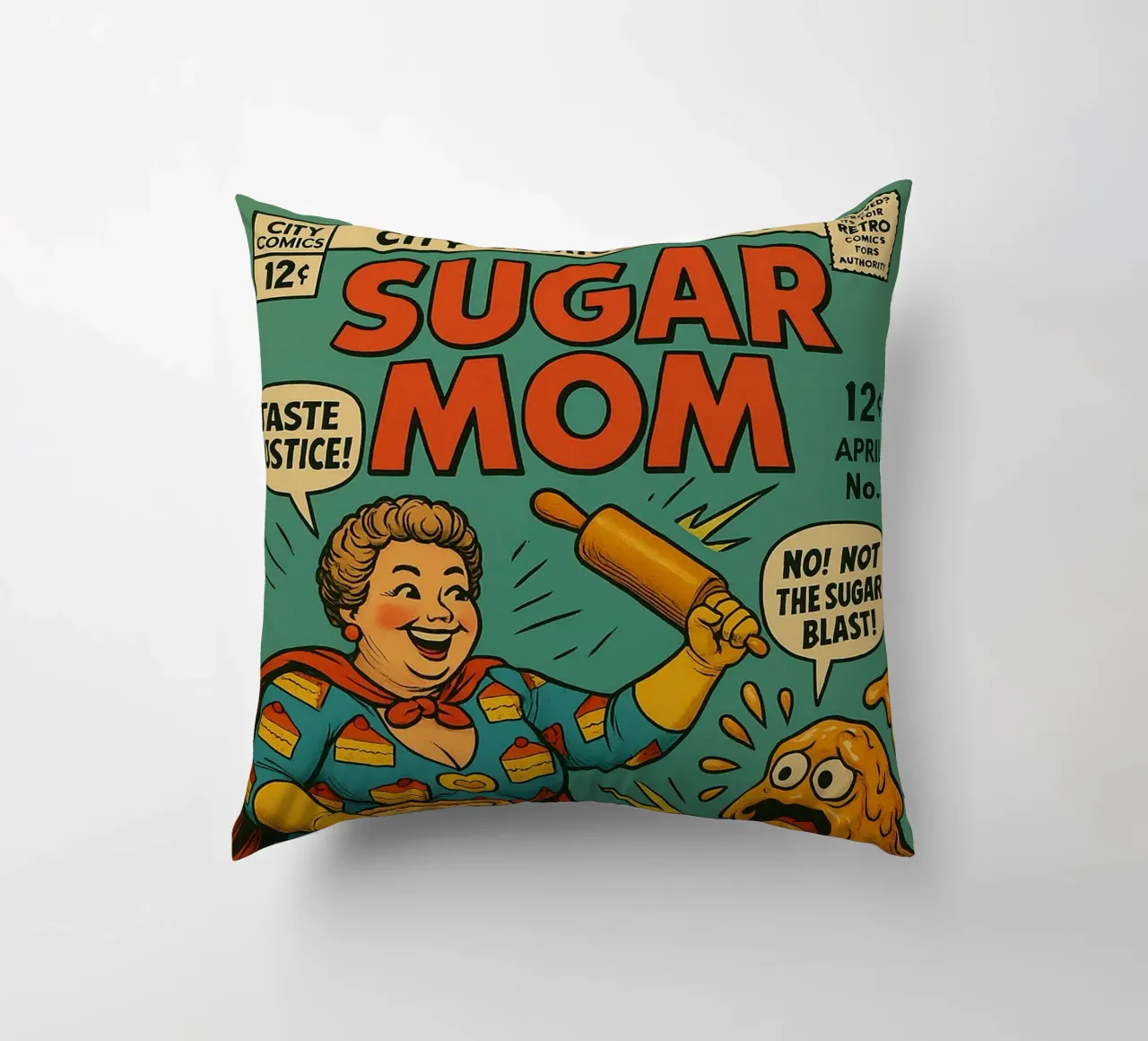 SUGAR MOM - Fresh Supes On The Block cuscino da Vintage Van Gogh