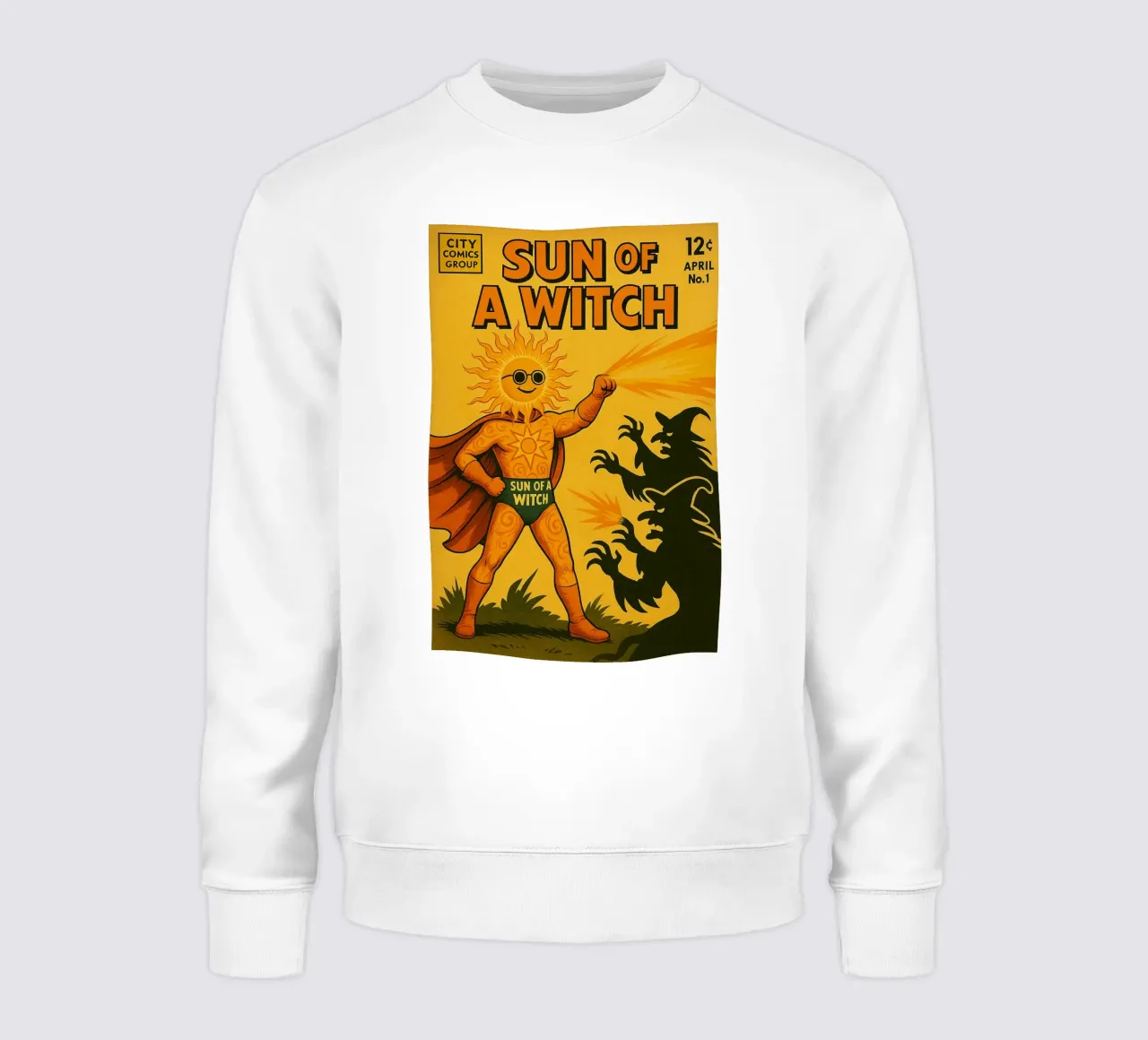 SUN OF A WITCH - Fresh Supes On The Block Sweatshirt von Vintage Van Gogh