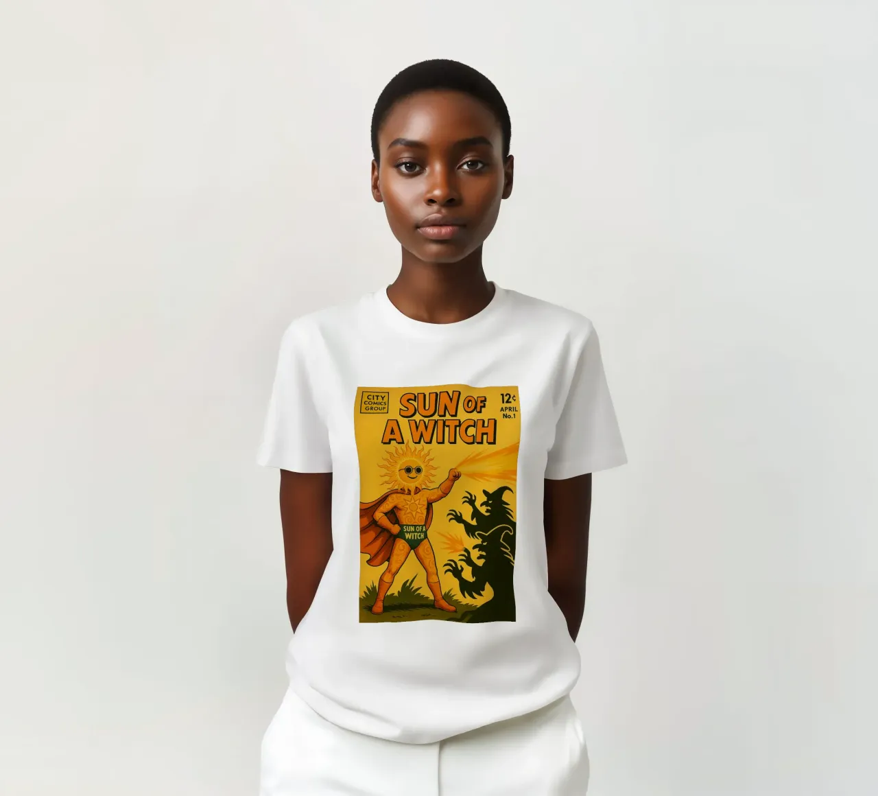 SUN OF A WITCH - Fresh Supes On The Block t-shirt da Vintage Van Gogh