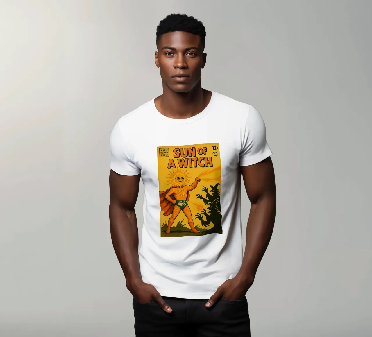 SUN OF A WITCH - Fresh Supes On The Block t-shirt da Vintage Van Gogh