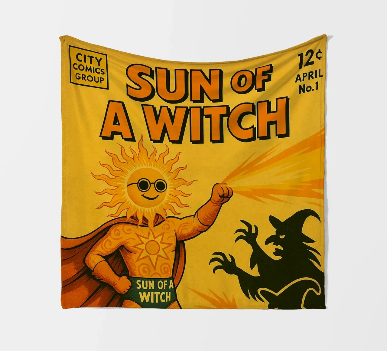 SUN OF A WITCH - Fresh Supes On The Block Fleecedecke von Vintage Van Gogh