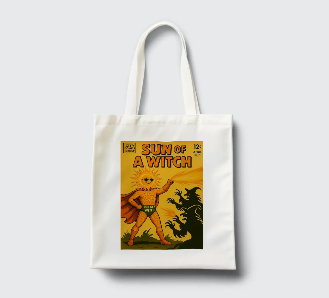 SUN OF A WITCH - Fresh Supes On The Block borsa in juta da Vintage Van Gogh