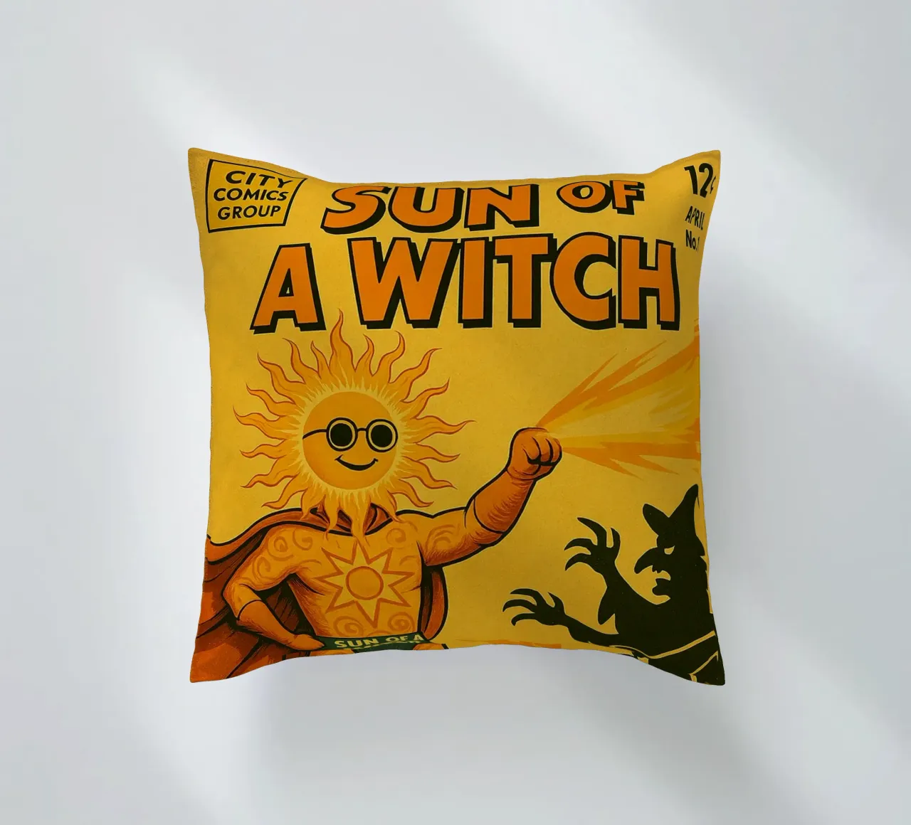 SUN OF A WITCH - Fresh Supes On The Block cuscino da Vintage Van Gogh
