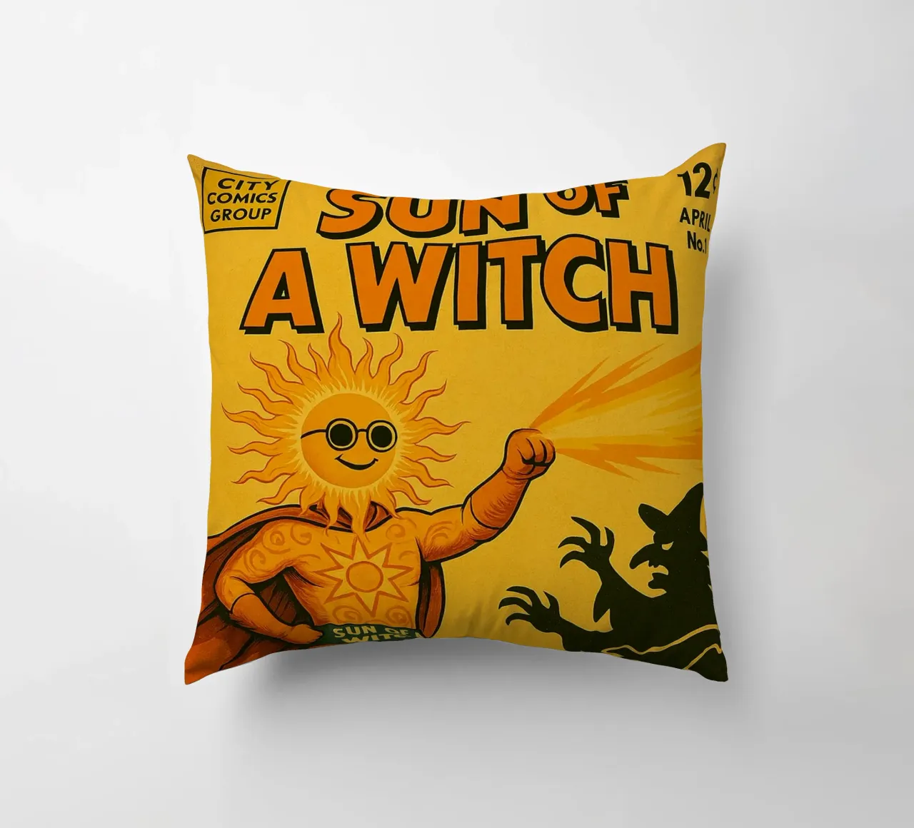 SUN OF A WITCH - Fresh Supes On The Block cuscino da Vintage Van Gogh