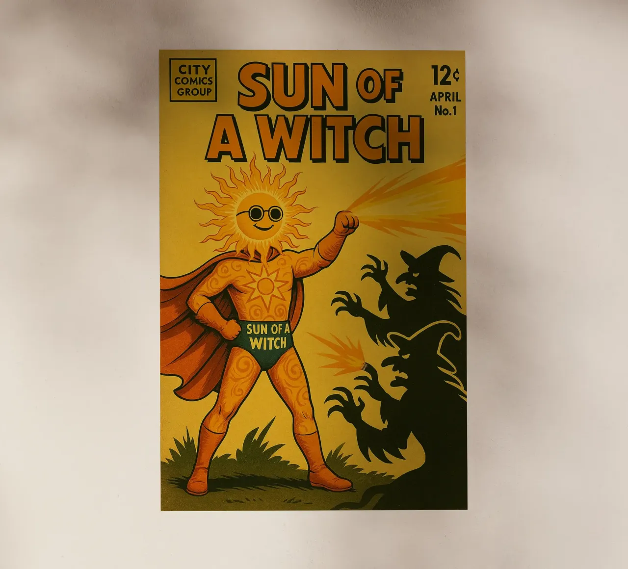 SUN OF A WITCH - Fresh Supes On The Block lámina retroiluminada de Vintage Van Gogh