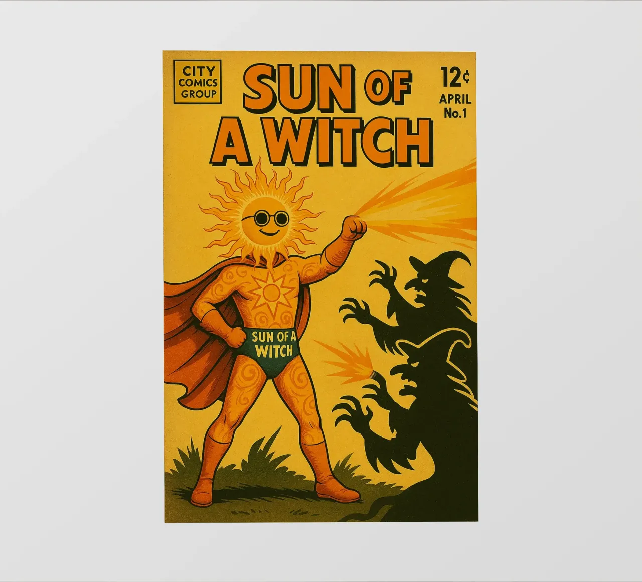 SUN OF A WITCH - Fresh Supes On The Block telo in pvc da Vintage Van Gogh