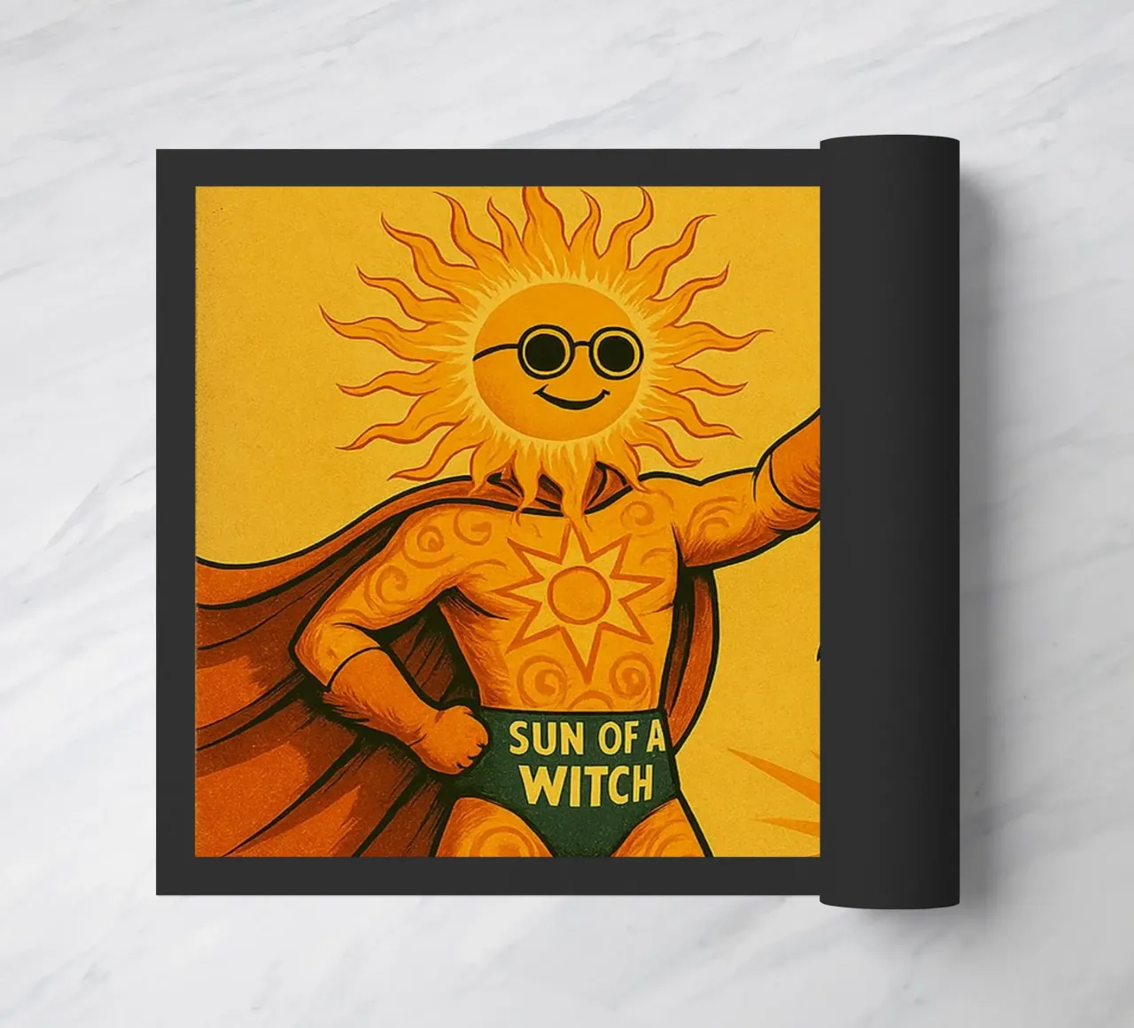 SUN OF A WITCH - Fresh Supes On The Block Fußmatte von Vintage Van Gogh