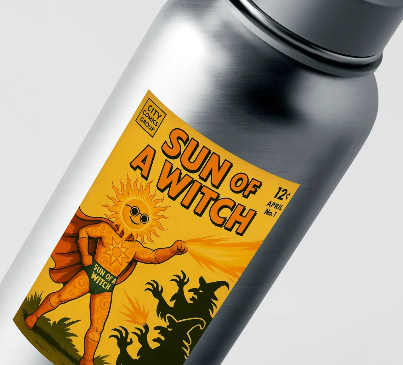 SUN OF A WITCH - Fresh Supes On The Block Sticker von Vintage Van Gogh