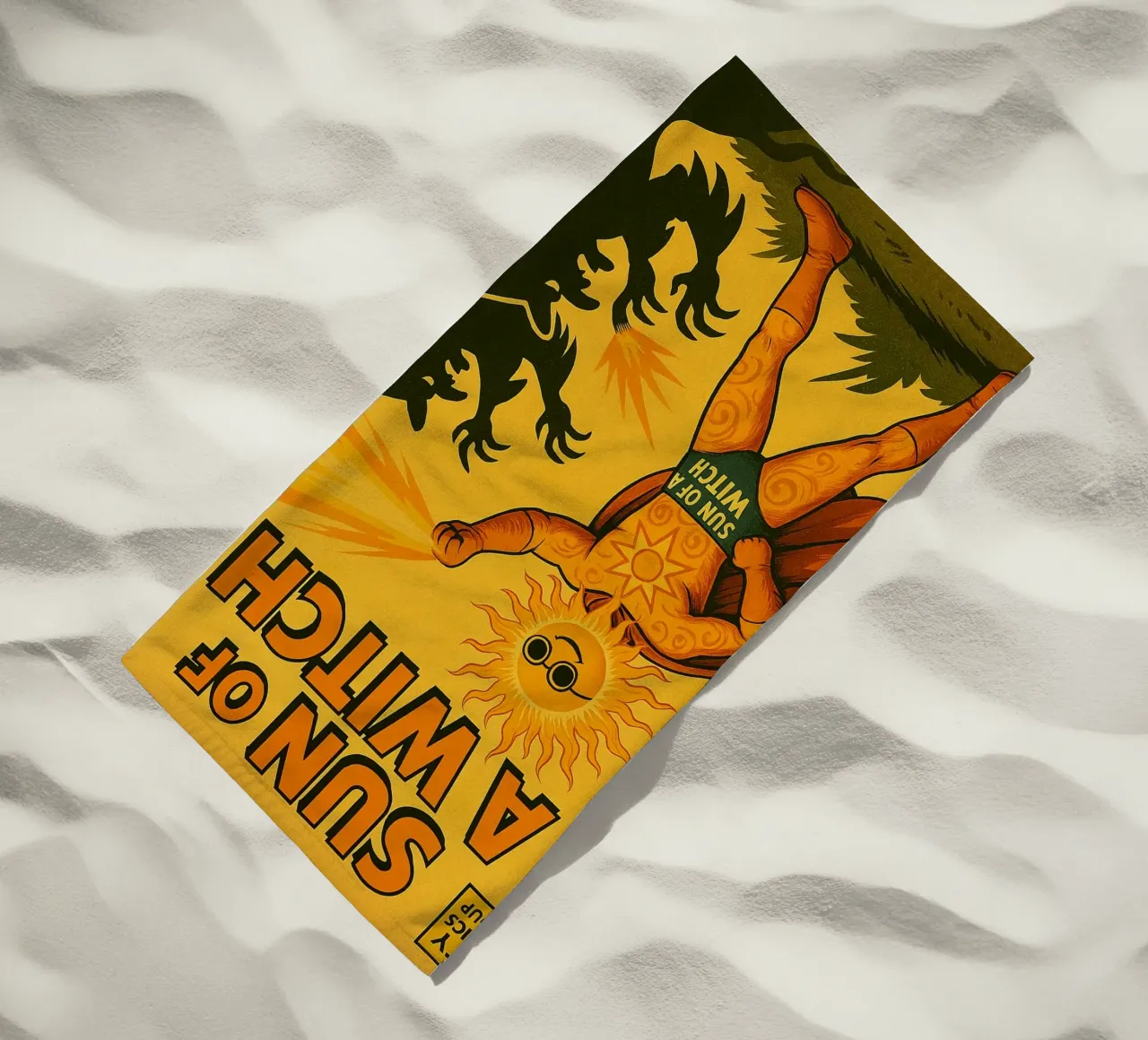 SUN OF A WITCH - Fresh Supes On The Block toalla de playa de Vintage Van Gogh