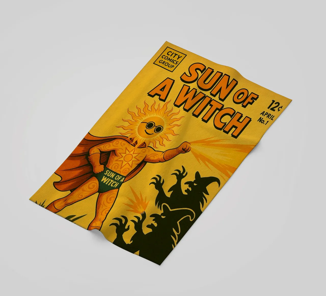 SUN OF A WITCH - Fresh Supes On The Block toalla de playa de Vintage Van Gogh