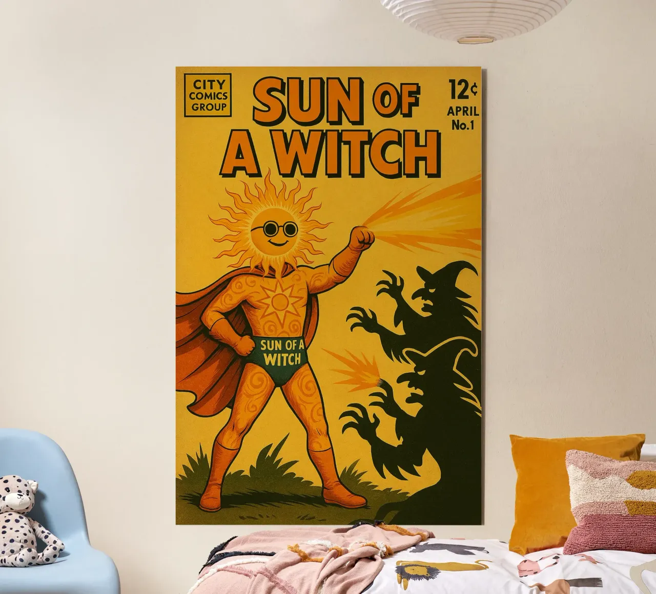 SUN OF A WITCH - Fresh Supes On The Block alluminio dibond da Vintage Van Gogh