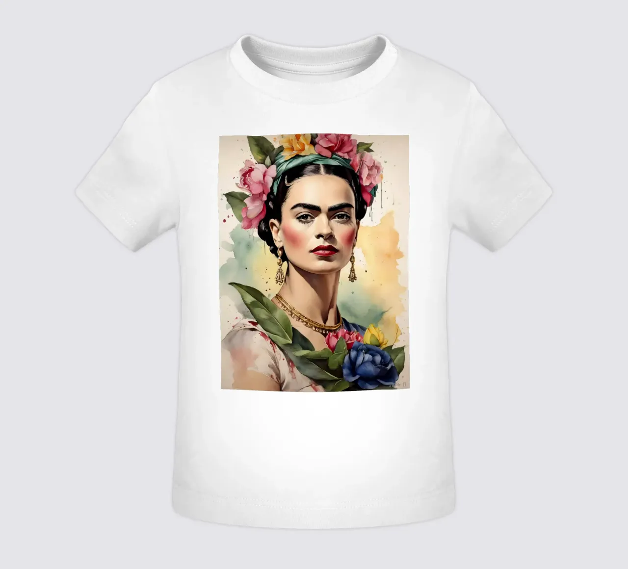 Frida Kahlo ad acquerello maglietta neonato da 🎁 ARTVI-SHOP