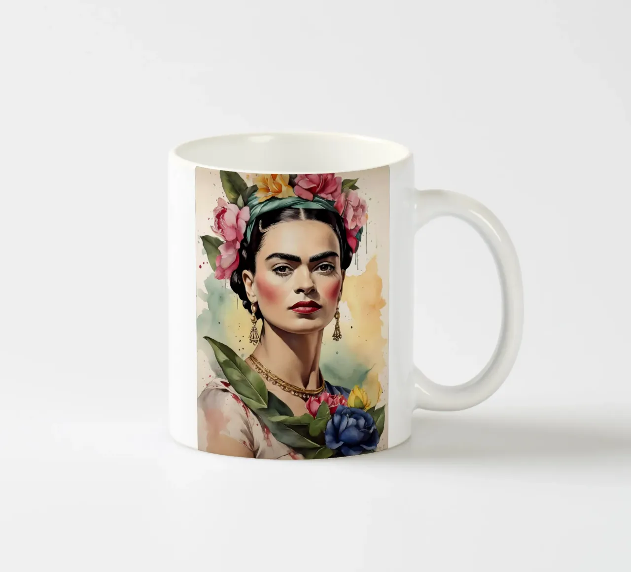 Frida Kahlo ad acquerello tazza in ceramica da 🎁 ARTVI-SHOP