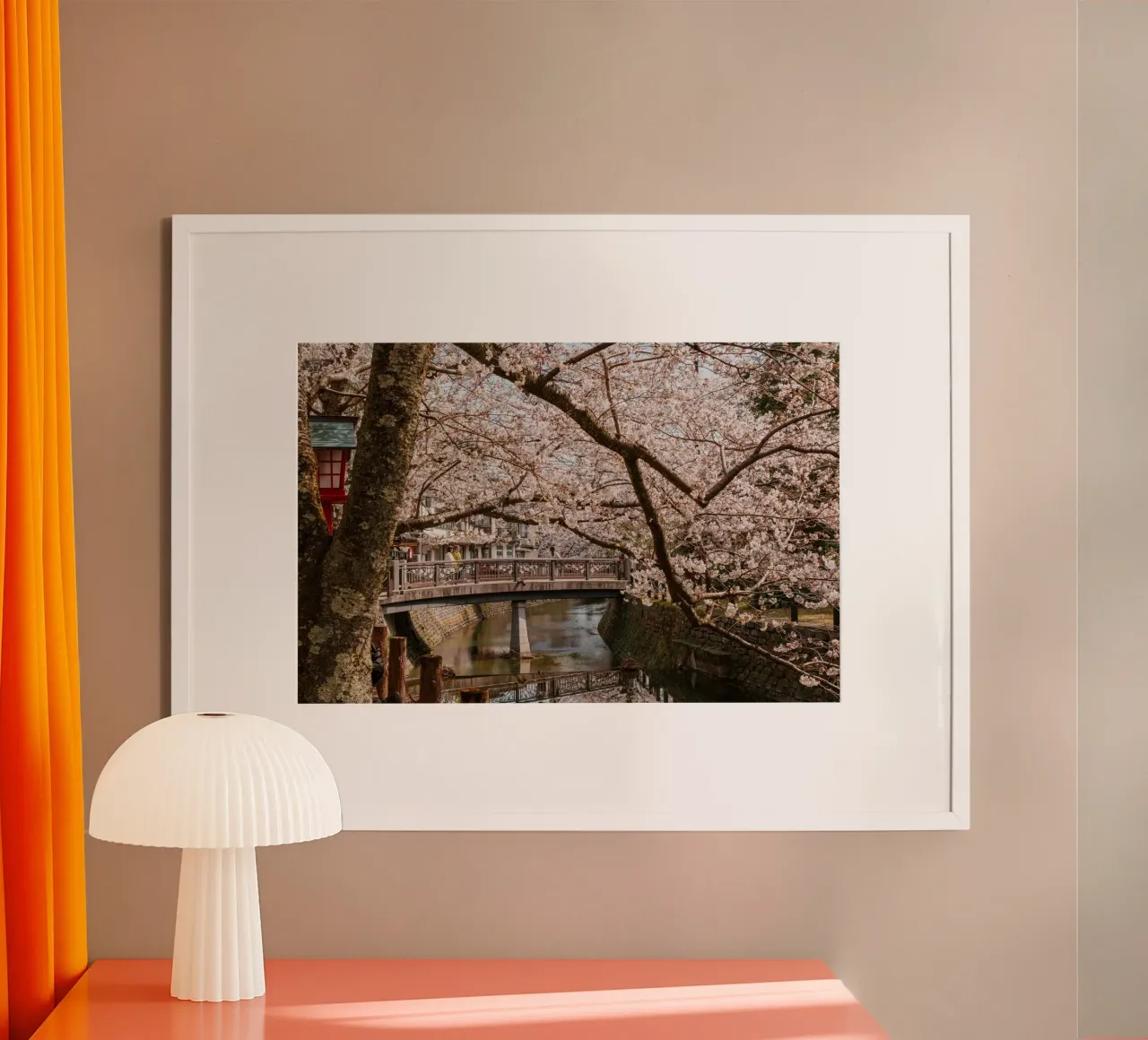 Fiume di ciliegi in fiore - Kinosaki Onsen, Giappone carta hahnemühle da Marcel Bisig