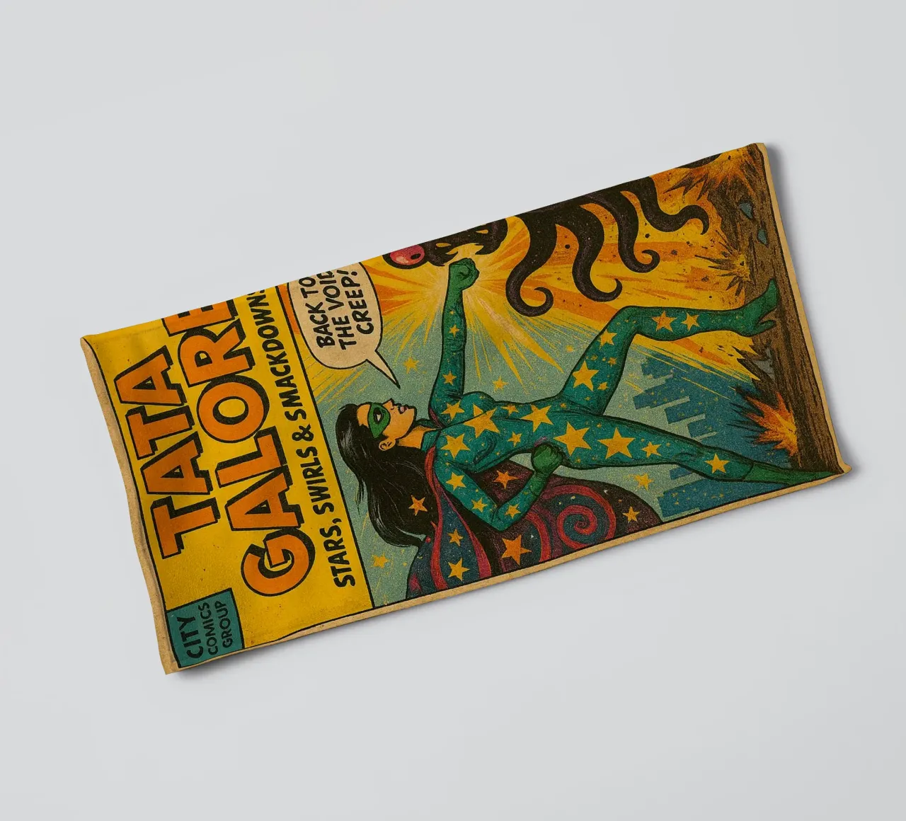 TATA GALORE - Fresh Supes On The Block towel by Vintage Van Gogh