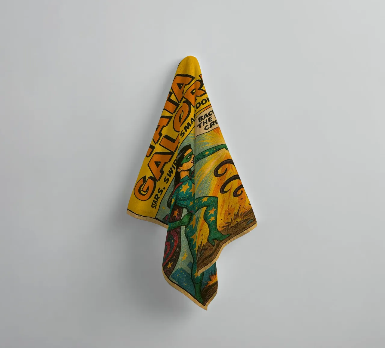 TATA GALORE - Fresh Supes On The Block towel by Vintage Van Gogh