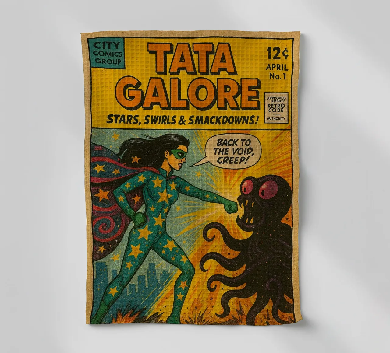 TATA GALORE - Fresh Supes On The Block torchon de Vintage Van Gogh