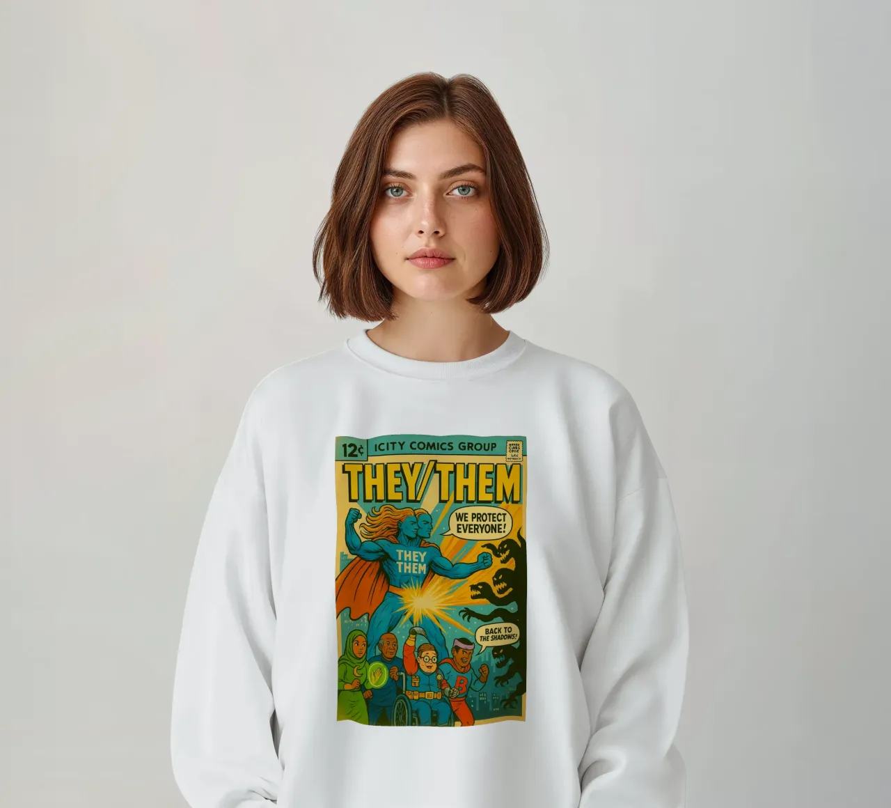 THEY THEM - I nuovi Supes On The Block felpa da Vintage Van Gogh