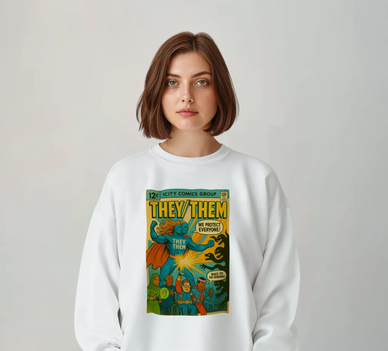 THEY THEM - Verse Supes On The Block sweatshirt van Vintage Van Gogh