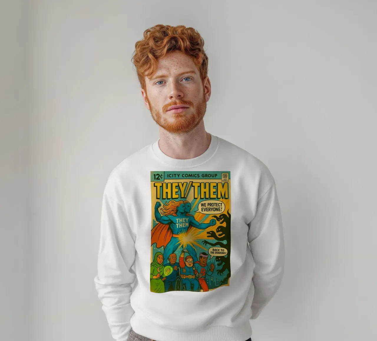 THEY THEM - I nuovi Supes On The Block felpa da Vintage Van Gogh