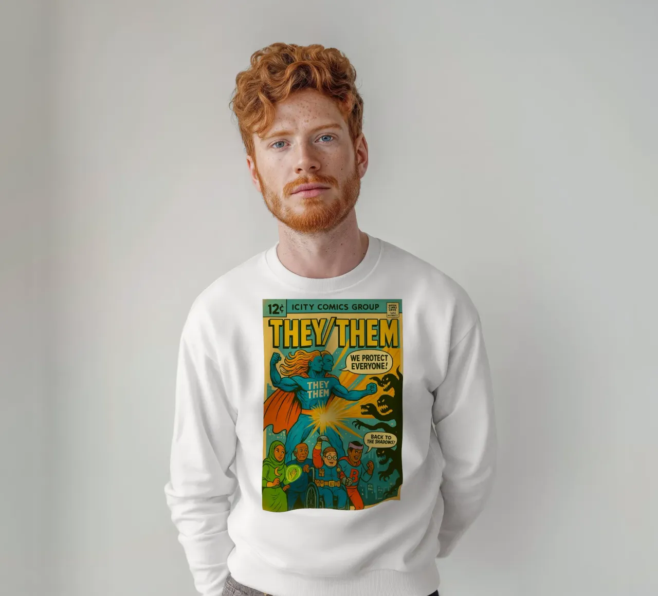 THEY THEM - Verse Supes On The Block sweatshirt van Vintage Van Gogh